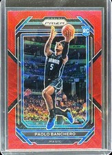 2022-23 Panini Prizm Paolo Banchero RC Ruby Red Wave Rookie #249 Magic 🔴🌊 picture