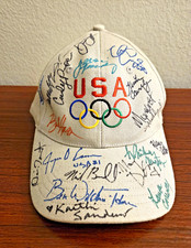 Michael Phelps Signed (Plus 19 Other Swimmers) 2004 U.S. Olympic Swim Team Hat picture