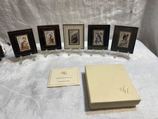 Lot of 5 Vintage 1990 Hanford Heirlooms Limited Edition Wildlife Framed Stamps picture