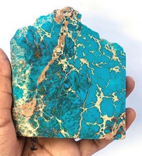 609.0 Ct Natural Sky-Blue Turquoise Slab Rough EGL Certified Loose Gems 6YGN picture