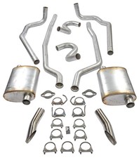 JEGS Cat-Back Exhaust System 2.500 in. Aluminized Welded Turbo Mufflers picture