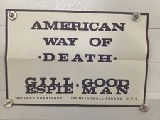 Vintage Gillespie Goodman American Way Of Death NYC Gallery Exhibition Poster picture