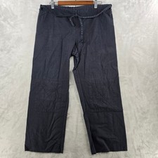 Dosa Judo Pants Women 3 Black Organic Cotton Quilted Knee Drawstring Raw Hem picture