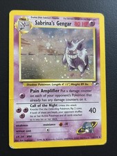 Sabrina’s Gengar 14/132 Gym Heroes Holo SEE PHOTOS FOR CONDITION picture