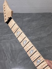 Stainless 24fret  Ibanez Natural flame maple guitar neck part shell inlay picture