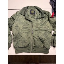 Alpha Industries Slim Fit MA-1 Bomber Jacket Sage Green Mens XL PON000303 picture