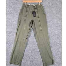 Elie Tahari Olive Green Drawstring Waist Casual Pants Size S picture