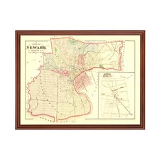 Old Map of Newark, NJ 1872 - Vintage Newark New Jersey Art picture