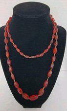 Antique 1920s Neiger Brothers Czech Glass Necklace Graduated Chinoiserie Flapper picture