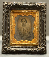 Antique Ninth Plate Daguerreotype Ambrotype Photo Ornate Thermoplastic Frame picture