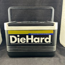 IGLOO DIEHARD CAR BATTERY NOVELTY PLASTIC ICE CHEST 6 PACK COOLER LUNCH BOX VTG picture