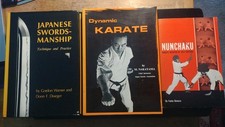 3 Books:  Dynamic Karate (HC), Japanese Swordsmanship (HC), Nunchaku Karate (SC) picture