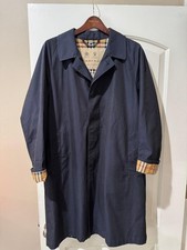 Burberry Mens Navy Trench Coat Camden Heritage car coat size 54 Nova Check picture