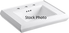 KOHLER K-2239-8-0 Memoirs Pedestal Bathroom Sink Basin with 8