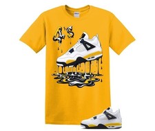 Dripping Shoe 4'S Shirt to Match Jordan Retro 4 Tour Yellow Matching Sneaker picture