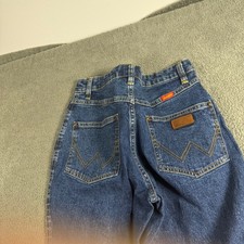 Wrangler Ultimate Riding Jeans Women 3/4x32 Dark Wash High Rise Straight 18MWZSW picture