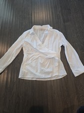 Loft Side Shirred Poplin Shirt. Size 6p. picture