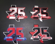 Houston Texans Football 25 Seasons Est. 2002 Embroidered Patch all 4 patches  picture