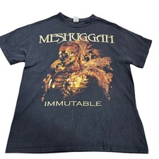 Gildan T-Shirt Mens Medium Meshuggah Immutable Black Band Tee EUC picture