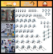 63-Piece Steel Pegboard Hook Accessories Kit for Garage Storage & Organization picture