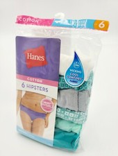 Hanes Women's Hipster Panties Underwear 6-Pk Size 6 Cotton Assorted Colors picture