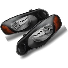 04-06 Chrysler Sebring Convertible & Sedan Black Replacement Headlights Pair picture