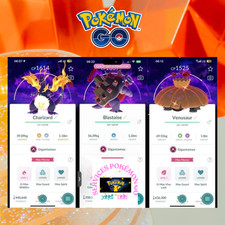 Shiny gigantamax Charizard❀Blastoise❀Venusaur Dark Skies BG-TR❀DE 20K-Digital picture