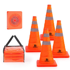 18 Inch 4 Pack Collapsible Traffic Safety Cones with Bag, Orange picture
