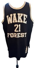 Authentic Adidas Wake Forest Demon Deacons Tim Duncan #21 Size XL 52      P20305 picture