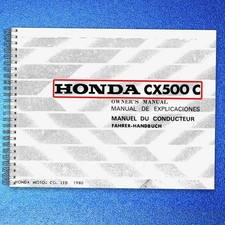 HONDA CX500 C Owners Manual 1980 - CLOSURE - COVERED - XL FOLDOUT PAGES picture