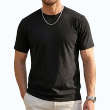 Premium Athletic Fitted T-Shirt Moisture Wicking Crew Neck Short Sleeve Shirt picture