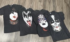 Vintage 2000 KISS Big Face Back Shirt Set All 4 Members. Size XXL (44) picture
