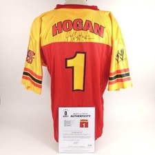 Vtg Hulk Hogan Autographed Signed Jersey Beckett COA Hulkamaniacs Hulkster XL 52 picture