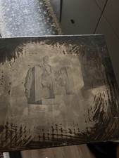 Vintage Abraham Lincoln Memorial Printing Plate 12 x 10 Inches picture