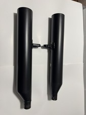 OEM Indian Super CHIEF 25 Muffler Set Matte Black USED 1263453-922 1264011-922 picture