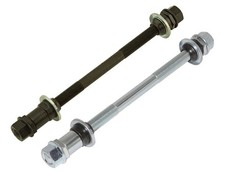 Replacement Bicycle Front Wheel Hub Axle 3/8 x 185mm – Chrome Or Black Finish. picture