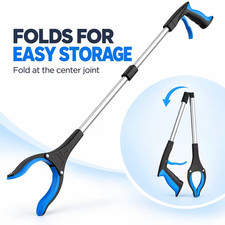 32-Inch Foldable Trash Grabber Features a 360° Rotating Head And Magnets, Along picture
