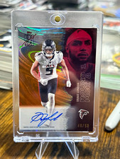 Topps 2025 Signature Class Drake London Falcons #62 RC Auto 48/50 Orange Lava picture