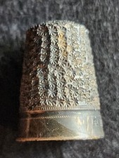 *Antique~British~Sterling Silver Thimble picture