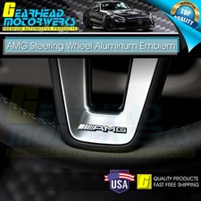 AMG Steering Wheel Emblem Aluminum Interior Badge for Mercedes Benz Logo C E S G picture