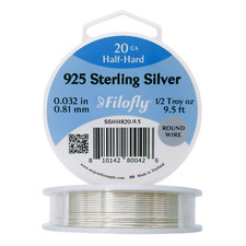 Filofly, 925 Sterling Silver Wire, Half Hard, Round picture
