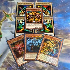 YUGIOH TCG EXODIA & EGYPTIAN GOD CARDS OBELISK SLIFER RA - 8 CARD SET LDK2 NM picture