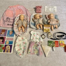 Vintage Barbie 953 Baby Sits Triplet Babies COMPLETE* w Extras Original 1963 Set picture