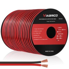 VIABRICO 100FT 16 Gauge Wire, 16AWG Automotive Wire 2 16AWG-100FT, Red&Black picture