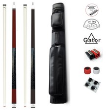 Combo deal Champion Wine pool cue 11.75mm,  ST Black cue 13mm,  2X3 Case set picture