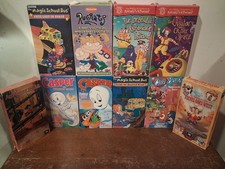 Lot Of 10 90's Animated VHS Rugrats Feivel Magic School Bis Mcdonalds picture
