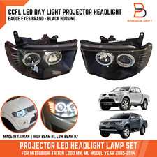 BLACK EAGLE EYES PROJECTOR HEADLIGHT LAMP For MITSUBISHI TRITON L200 MN ML 05-14 picture