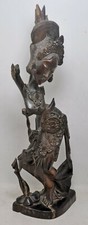 Antique Ebonywood Woman Lady Figurine Original Old Very Fine Hand Carved picture