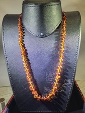 Natural Amber Beaded Necklace 24