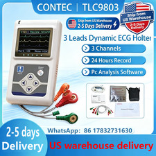 US Warehouse Ship‑CONTEC TLC9803 3‑Lead ECG Holter 24H EKG Recorder PC Software picture